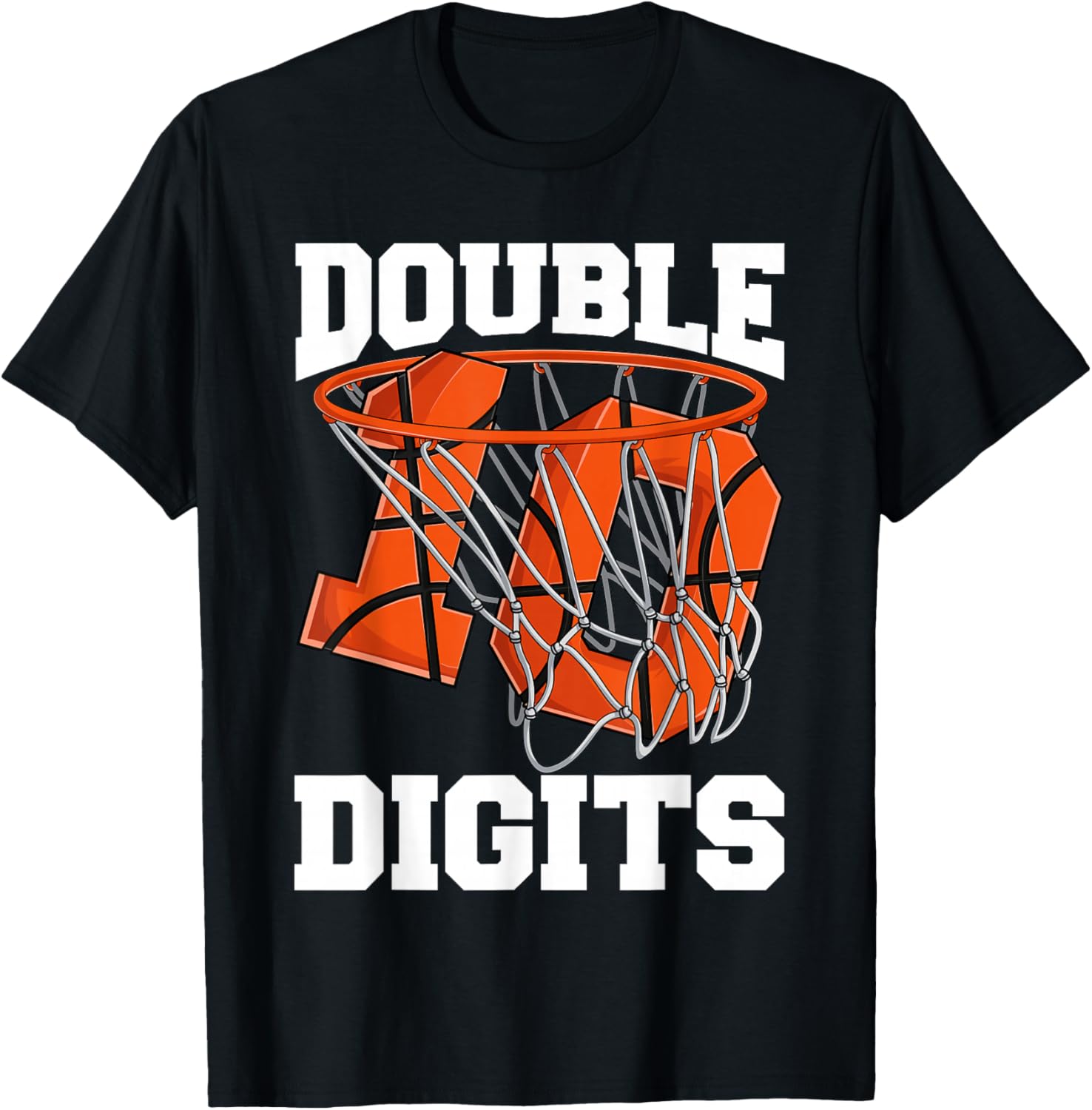 Basketball 10 Year Old Birthday Boy Shirt, Double Digits T-Shirt - T-Shirt | Black
