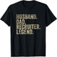 Vintage Father's Day Husband Dad Recruiter Legend Daddy T-Shirt - T-Shirt | Black
