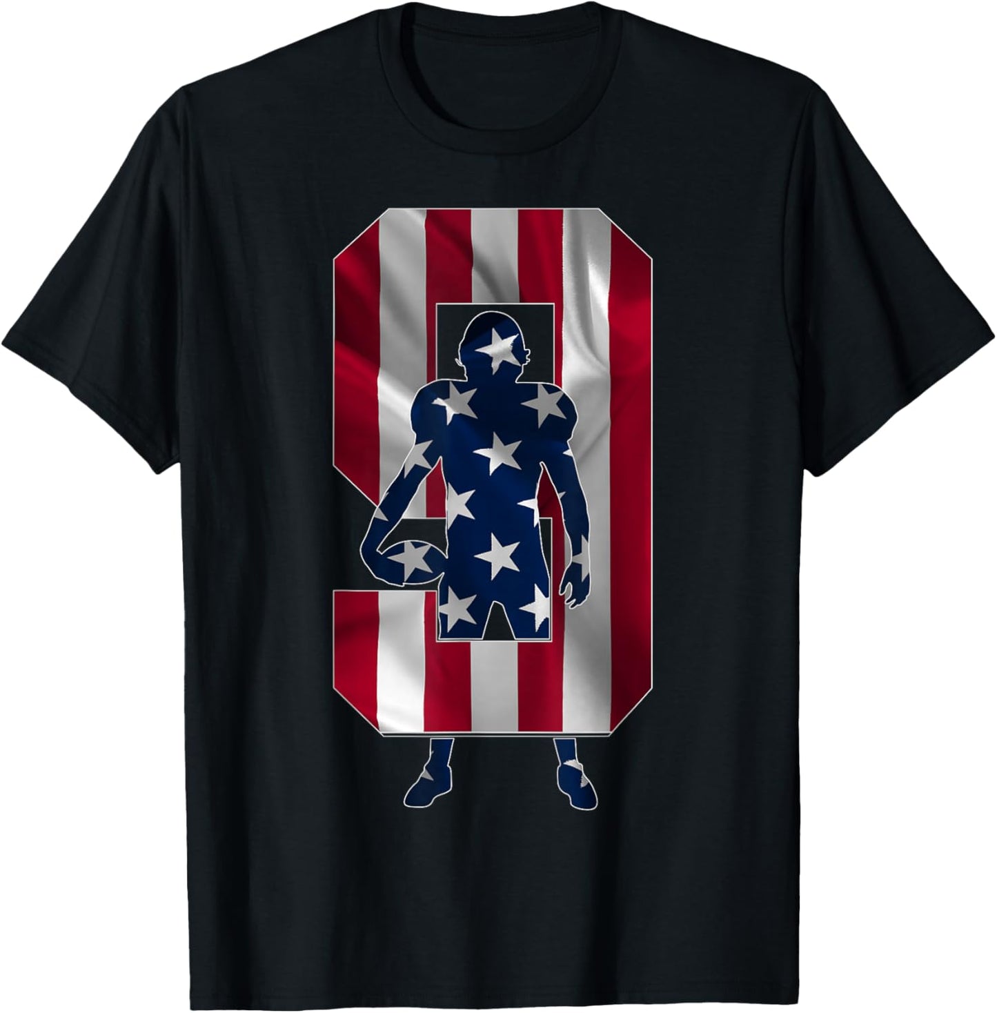 Number 9 Years Football 9th Birthday T-Shirt - T-Shirt | Black