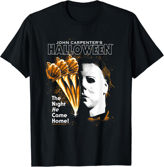 Halloween Moving Knife Poster T-Shirt - T-Shirt | Black