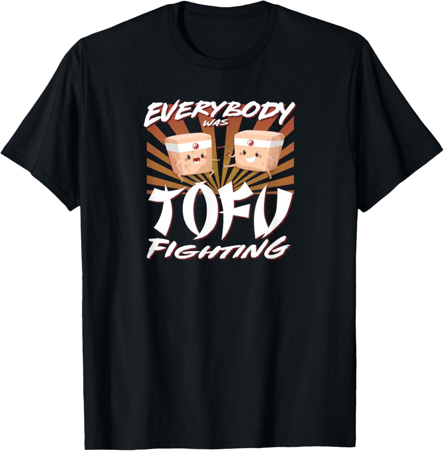 Everybody was Tofu Fighting Fun Vegan Apparel Men T-Shirt - T-Shirt | Black