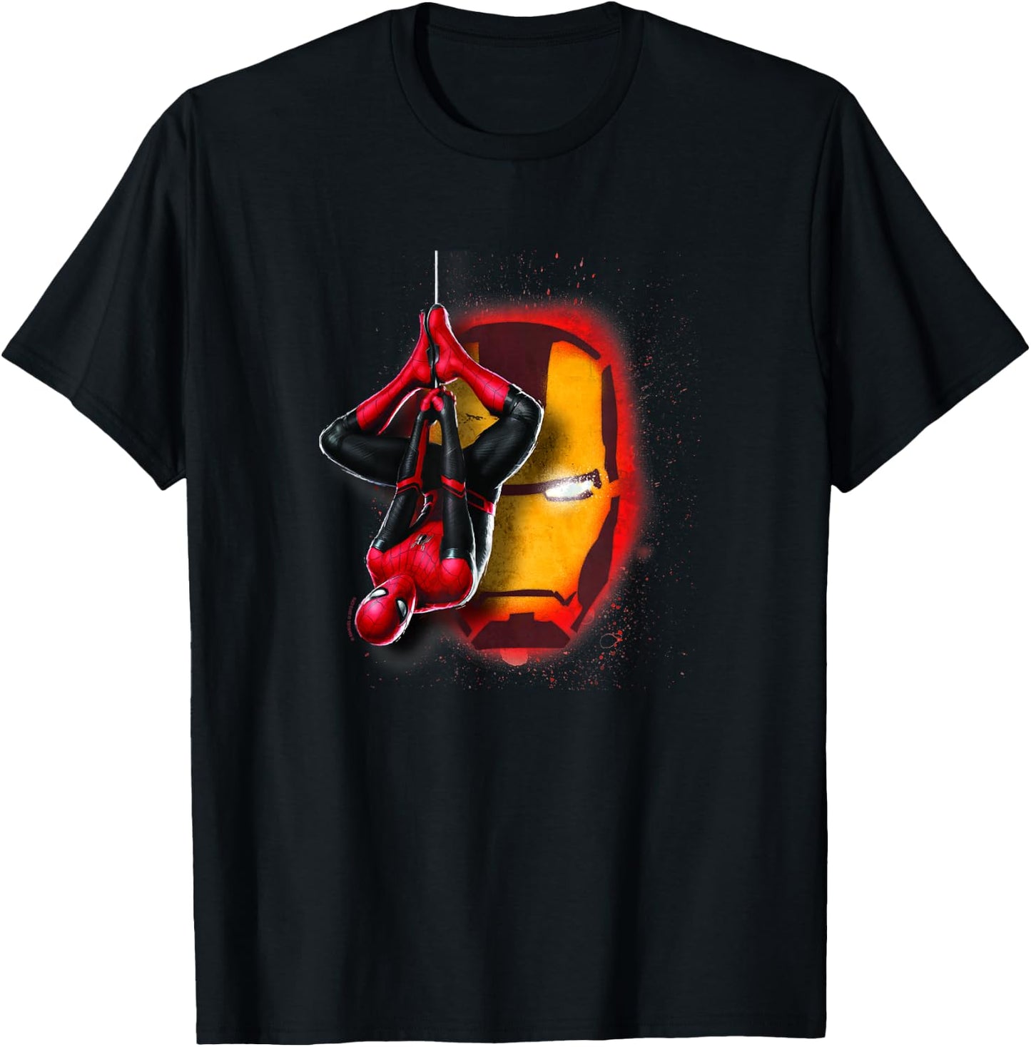 Marvel Avengers Spider-Man & Iron Man Collage T-Shirt - T-Shirt | Black