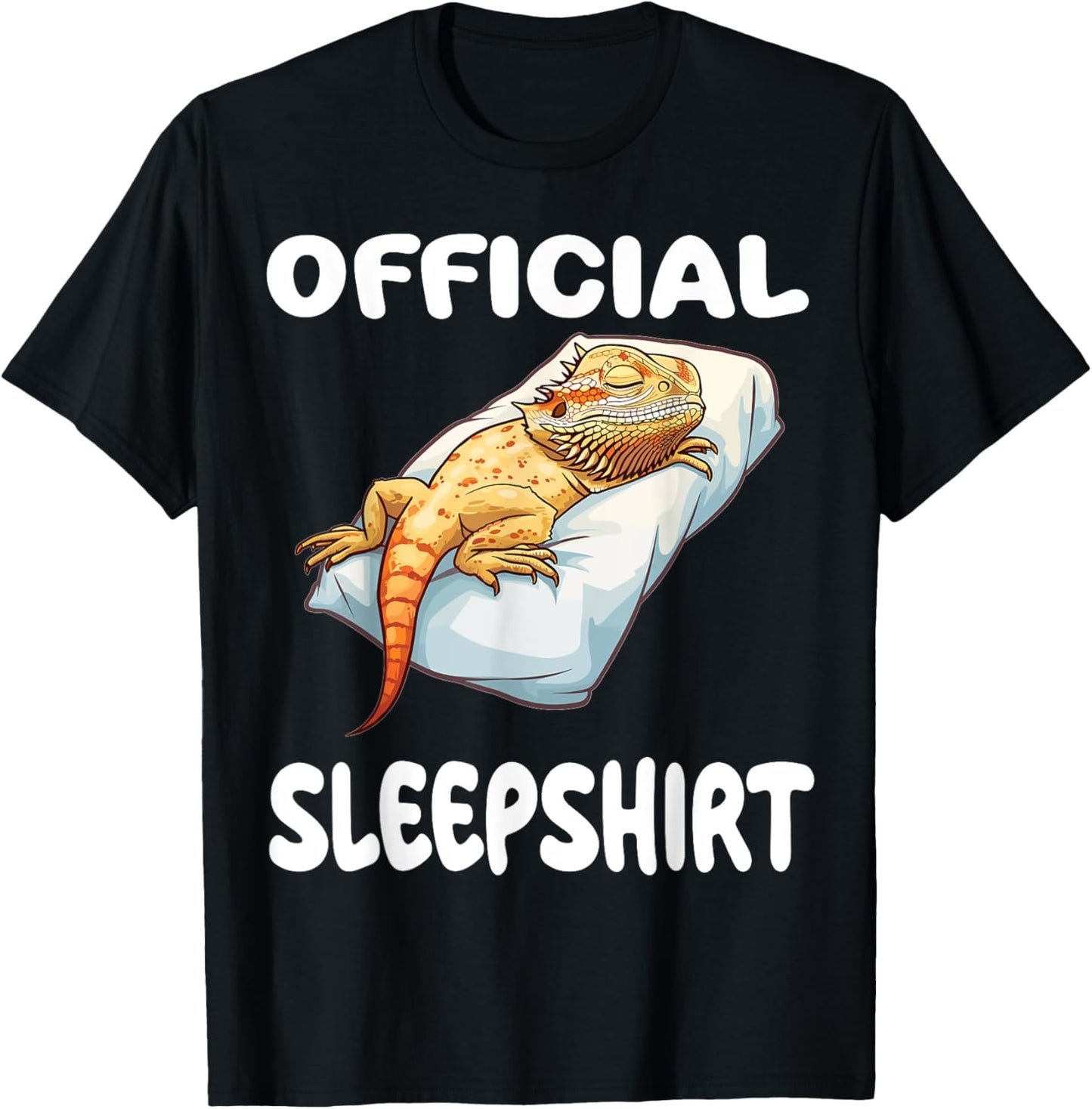 Bearded Dragon Official Sleepshirt Pajamas Nightgown T-Shirt - T-Shirt | Black