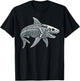 Shark Skeleton Halloween T-Shirt - T-Shirt | Black