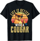Life is Better with A Cougar Shirt Funny Cougars T-Shirt - T-Shirt | Black