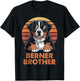 Cool Retro Bernese Mountain Brother Funny Vintage Dog Owner T-Shirt - T-Shirt | Black