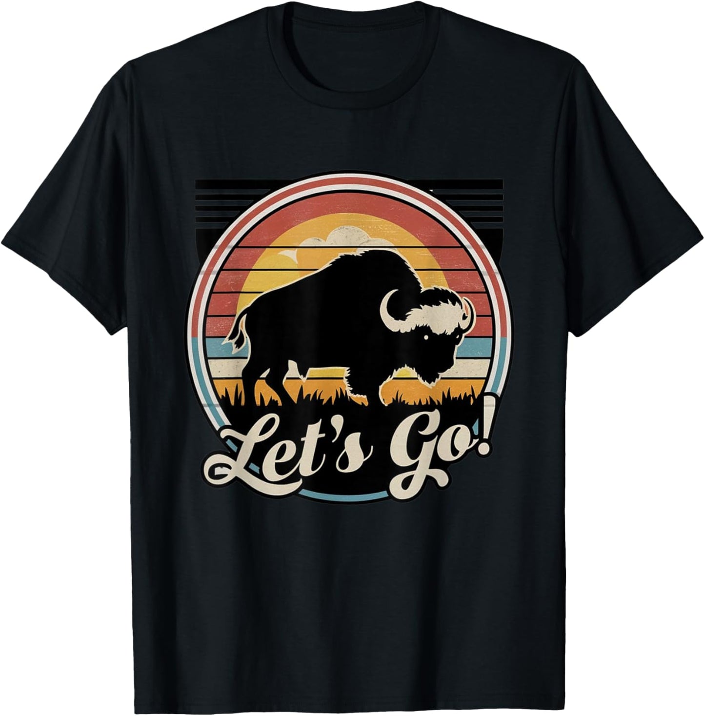 Let's Go Buffalo New York WNY BFLO Vintage T-Shirt - T-Shirt | Black