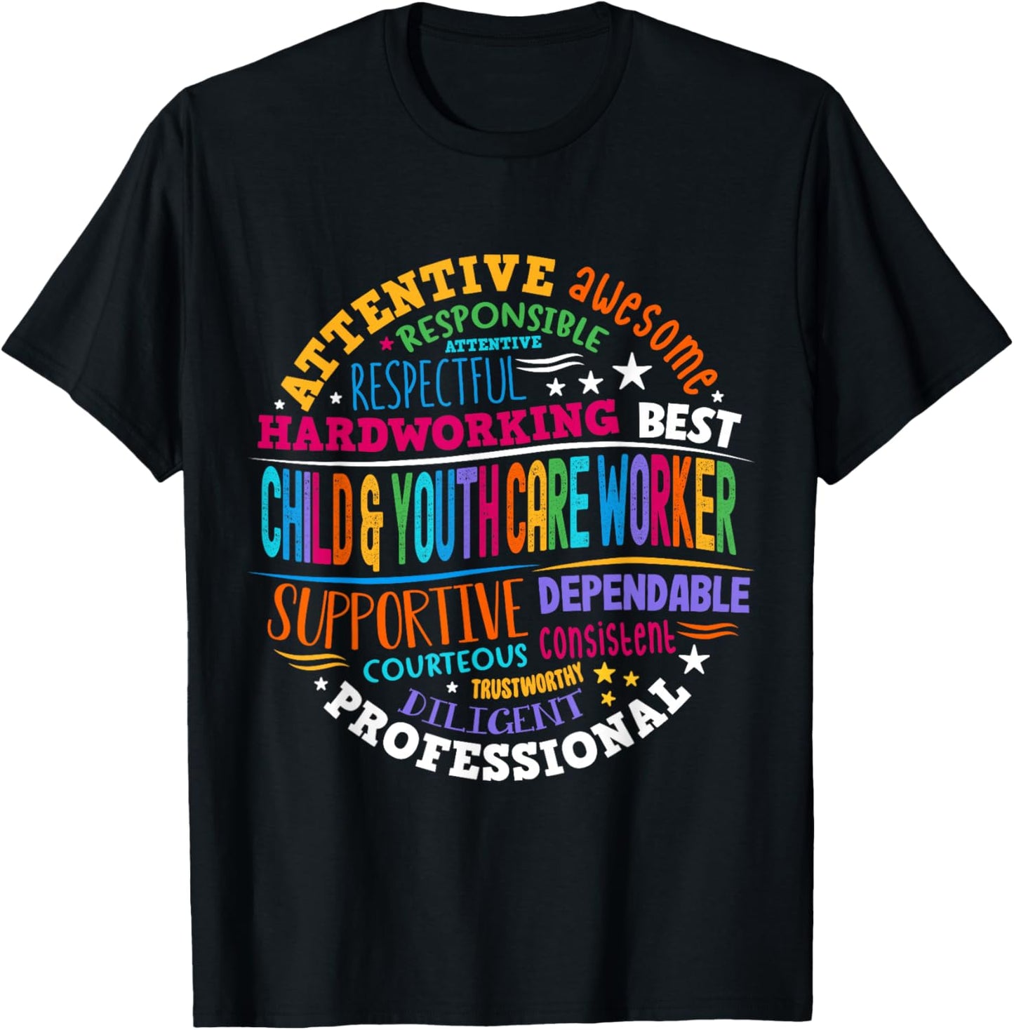 Child & Youth Care Worker Life Specialist Childcare Assistan T-Shirt - T-Shirt | Black