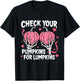 Check Your Pumpkins Breast Cancer Awareness Halloween Women T-Shirt - T-Shirt | Black