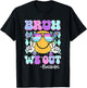 Retro Groovy Bruh We Out Bus Aides Last Day Of School T-Shirt - T-Shirt | Black