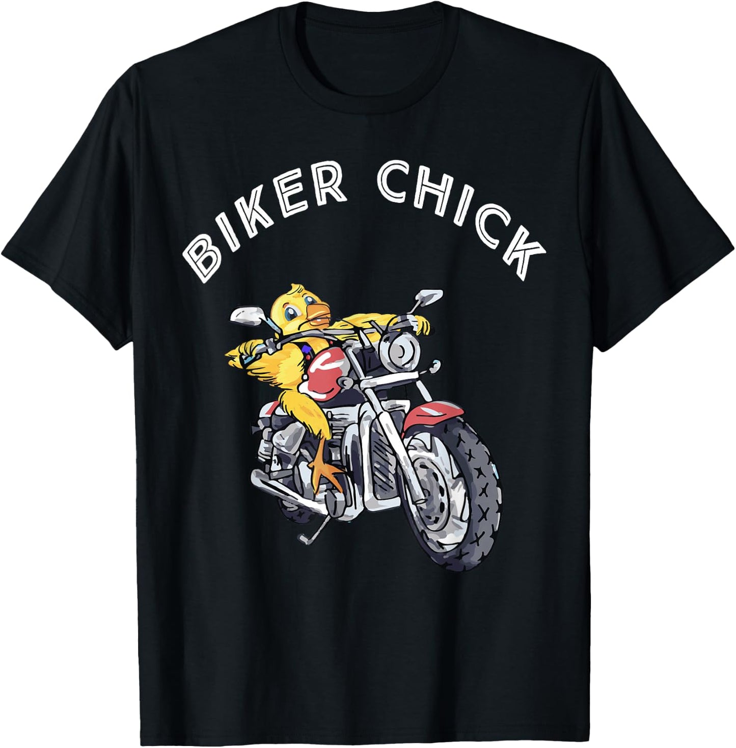 Cool Biker Chick T-Shirt - T-Shirt | Black