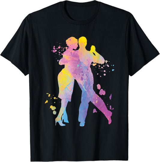 Tango Argentino Dancing Heartbeat Milonga Vals Tango Dancers T-Shirt - T-Shirt | Black
