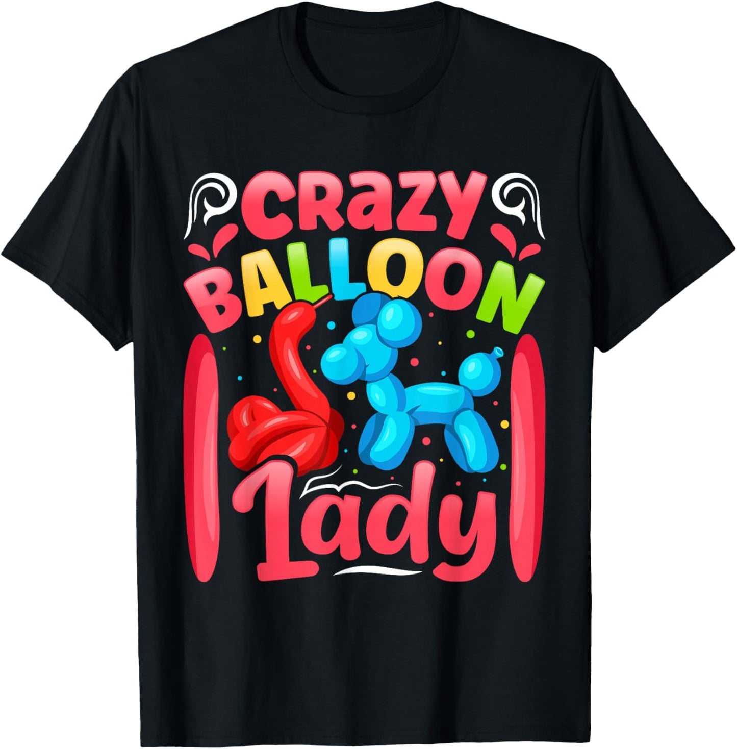 Party Balloon Design T-Shirt - T-Shirt | Black