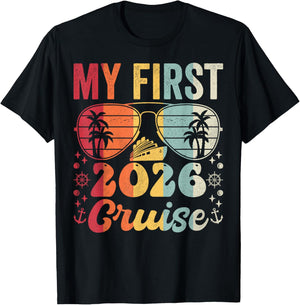 My First Cruise 2026 Vacation Matching Family Cruise Ship T-Shirt - T-Shirt | Black