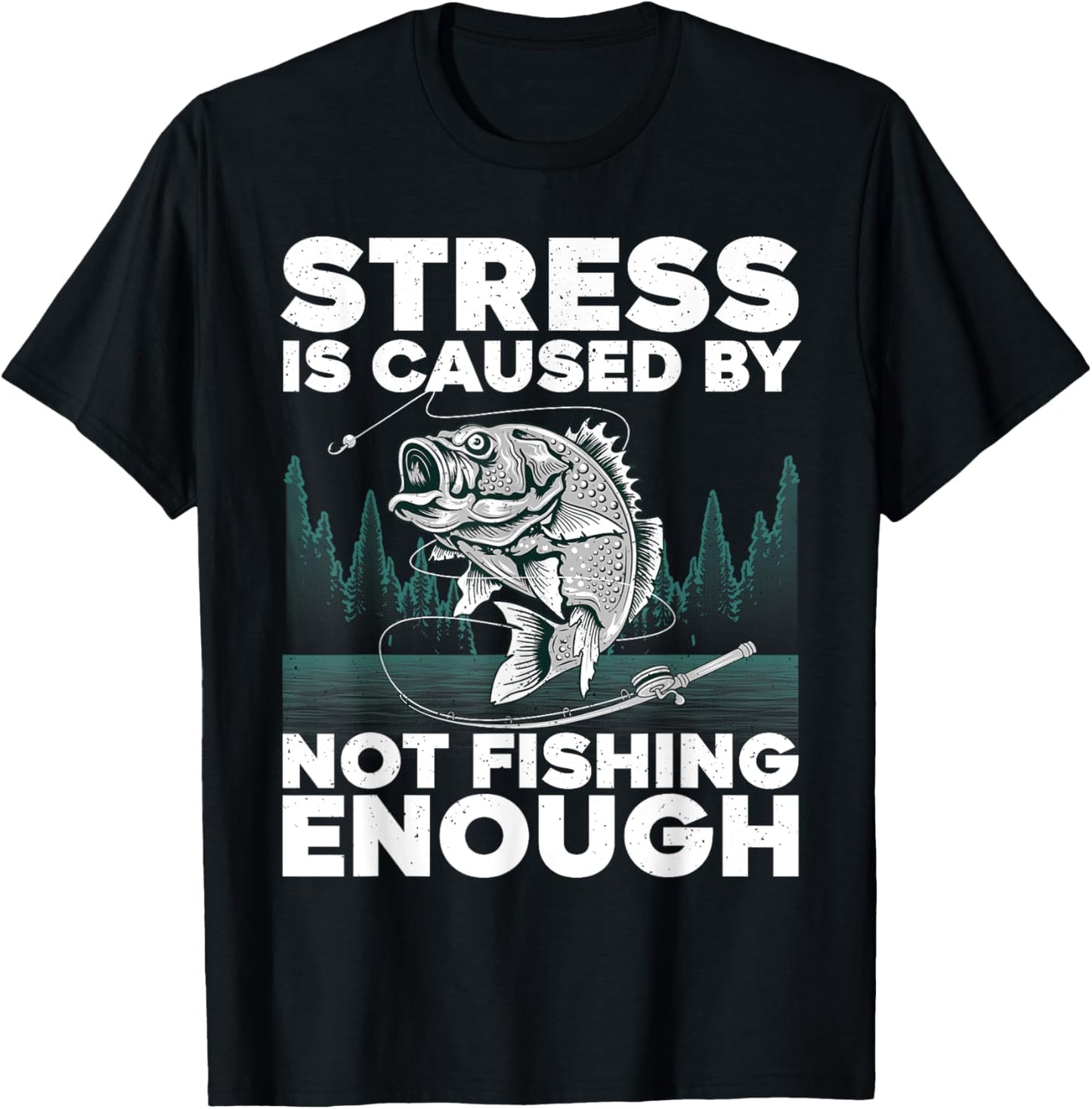 Funny Fishing Design Women Bass Fly Fishing Lovers T-Shirt - T-Shirt | Black