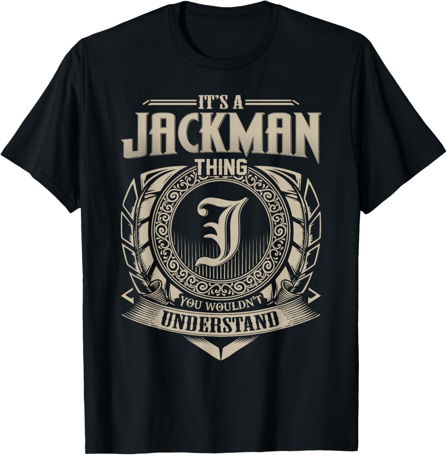 Vintage Classic JACKMAN Family Apparels -Adults Black Small Short Sleeve T-Shirt - T-Shirt | Black