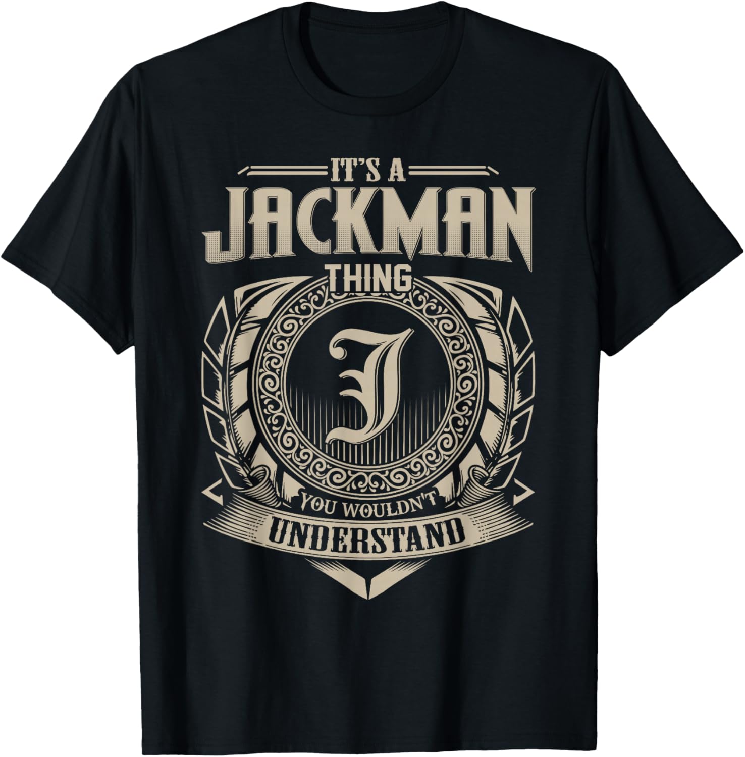 Vintage Classic JACKMAN Family Apparels -Adults Black Small Short Sleeve T-Shirt - T-Shirt | Black