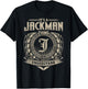 Vintage Classic JACKMAN Family Apparels -Adults Black Small Short Sleeve T-Shirt - T-Shirt | Black