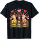 Goat Hearts Love Valentine Farm Animal Lover Farmer T-Shirt - T-Shirt | Black