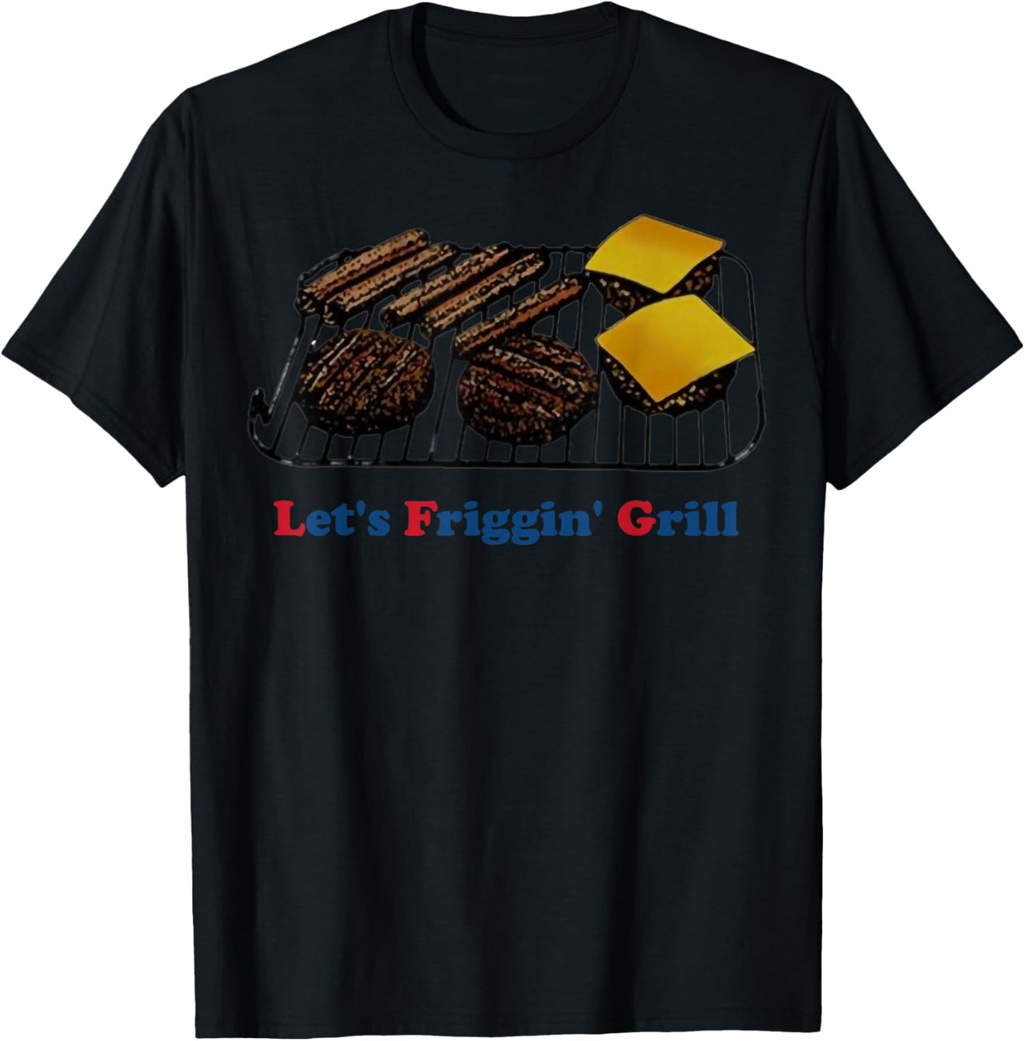 Let’s Friggin’ Grill LFG T-Shirt - T-Shirt | Black