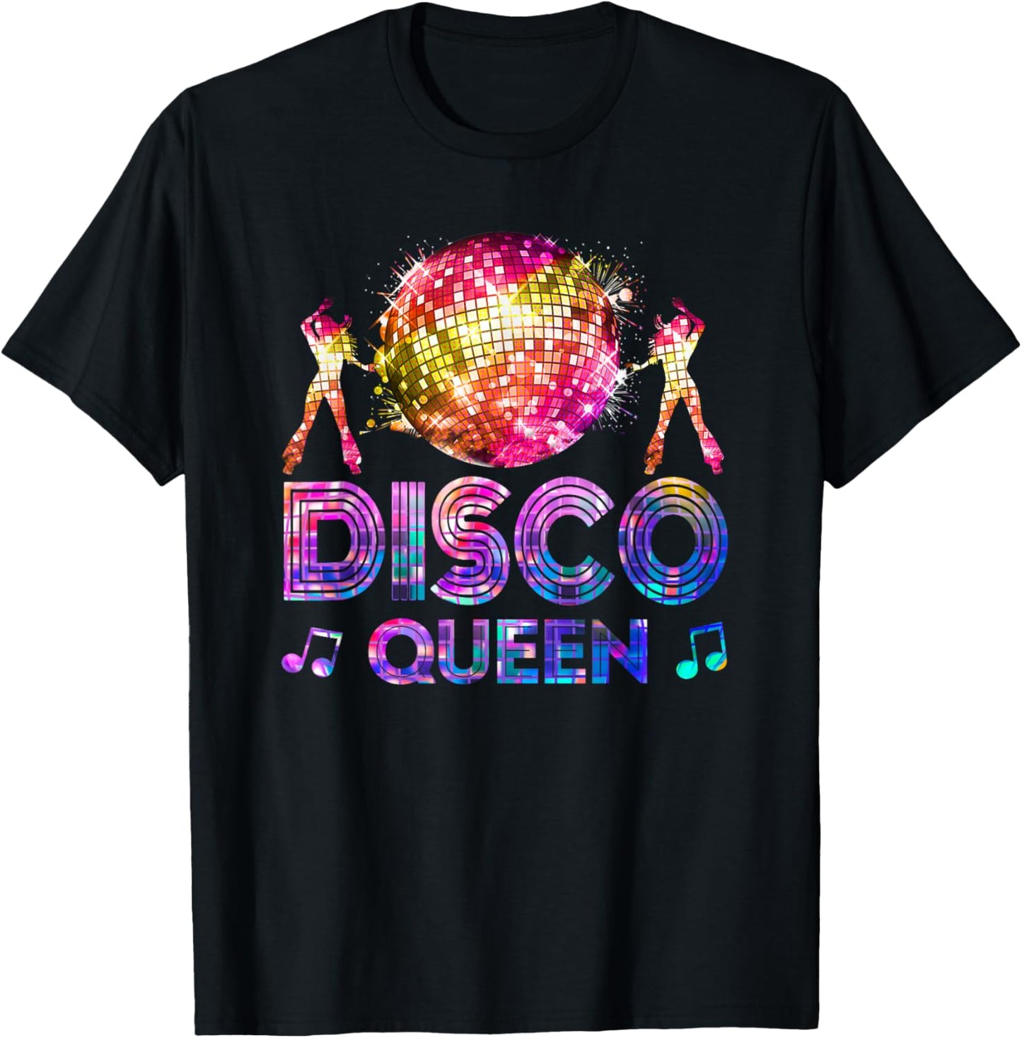 Disco Queen - 70's Disco Themed Vintage Seventies Costume T-Shirt - T-Shirt | Black