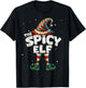 Spicy Elf Family Matching Group Christmas T-Shirt - T-Shirt | Black