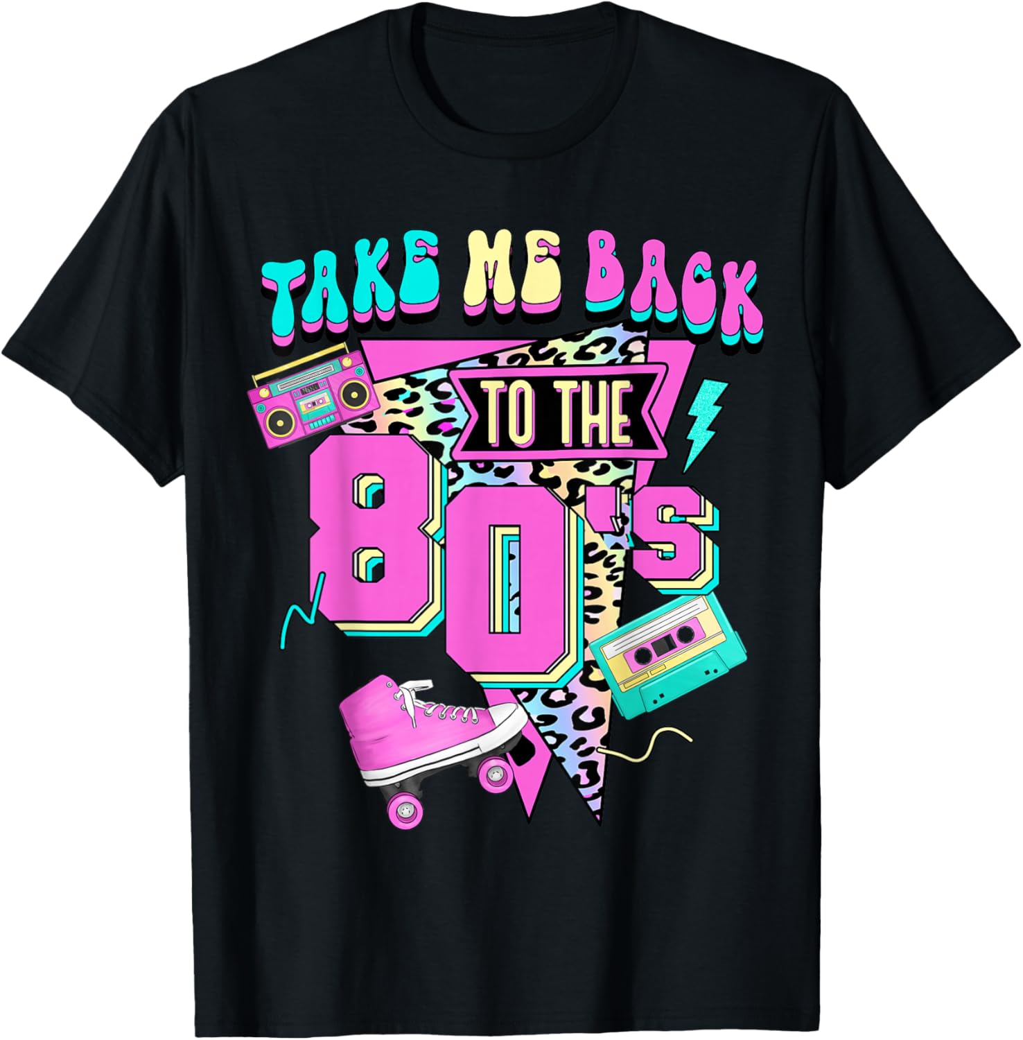 Take Me Back To The 80's Gen X Baby Boomers Vintage 1980's T-Shirt - T-Shirt | Black