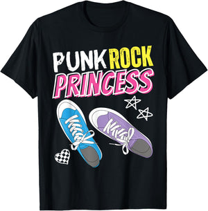 Punk Rock Princess for Girls who Love Punkrock Music & Bands T-Shirt - T-Shirt | Black