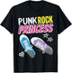 Punk Rock Princess for Girls who Love Punkrock Music & Bands T-Shirt - T-Shirt | Black