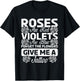 Roses Are Red Violets Are Blue Forget Flowers Ink Tattoo Art T-Shirt - T-Shirt | Black