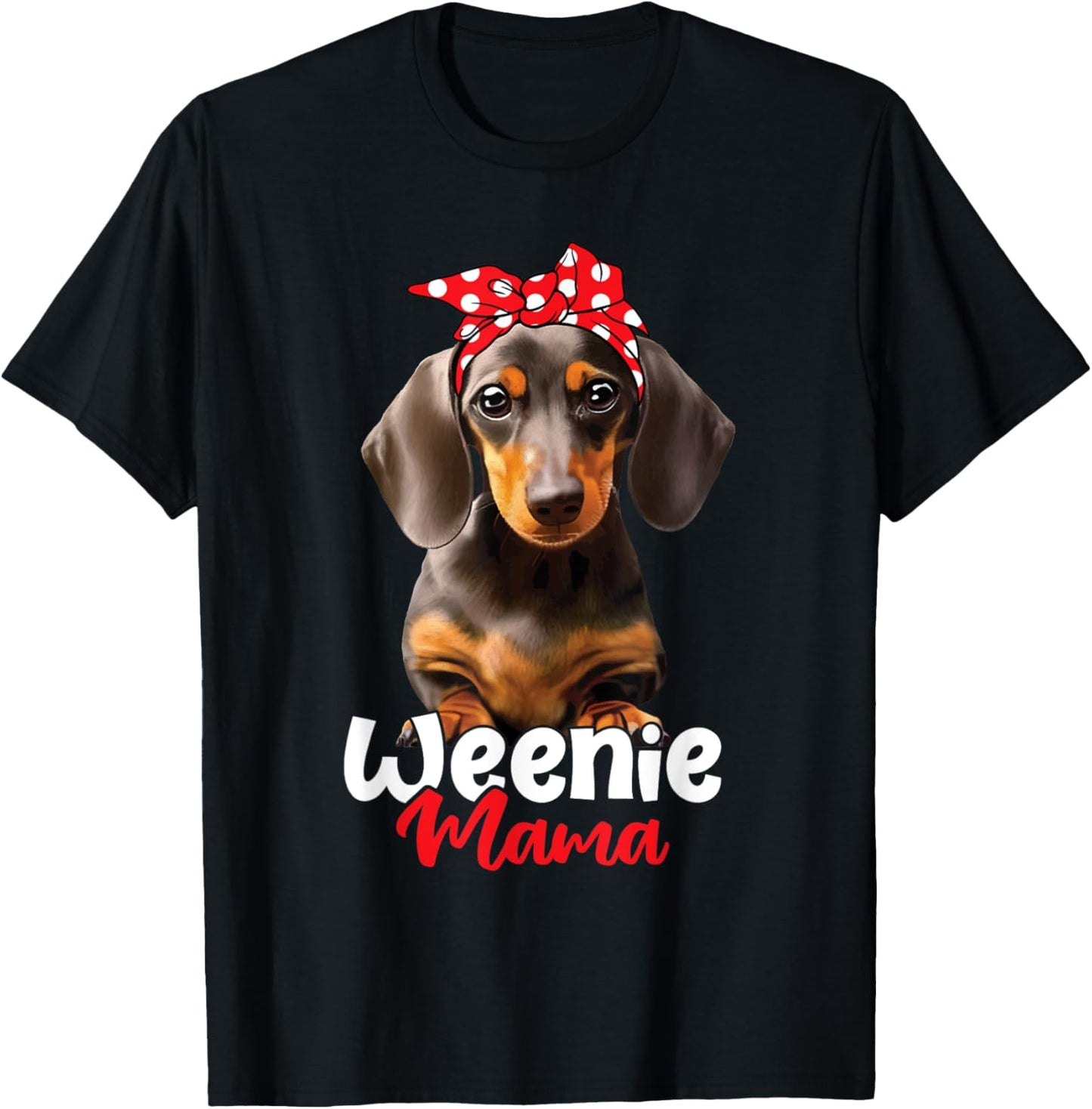 Weenie Mama - Dog Owner Pet Trainer Puppy Animal Lover T-Shirt - T-Shirt | Black