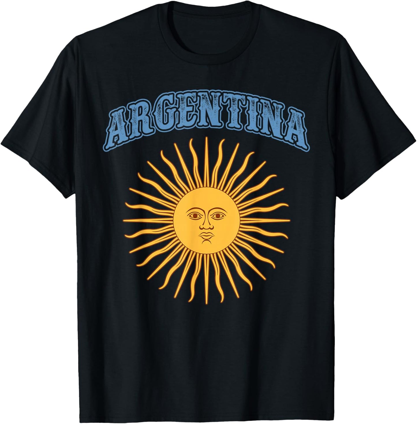 Argentina Hispanic Heritage Month Sun May Argentinian Flag T-Shirt - T-Shirt | Black