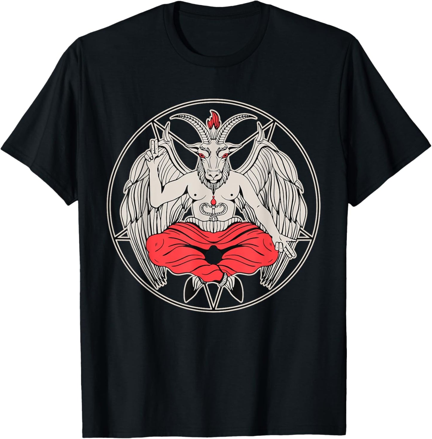 Baphomet Satanic T-Shirt - T-Shirt | Black