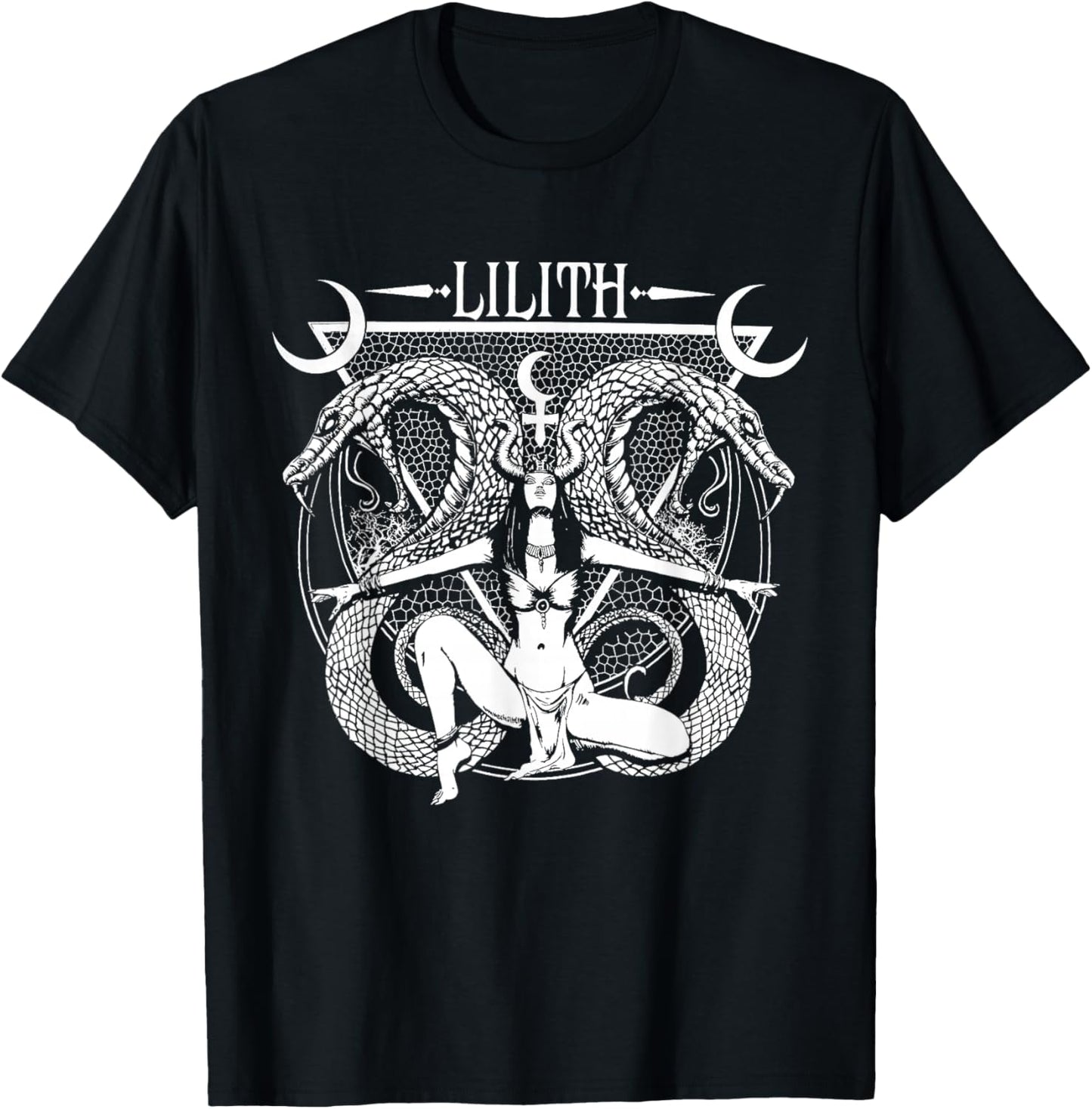Lilith | Goddess | Tarot Card | Book of Shadows T-Shirt - T-Shirt | Black