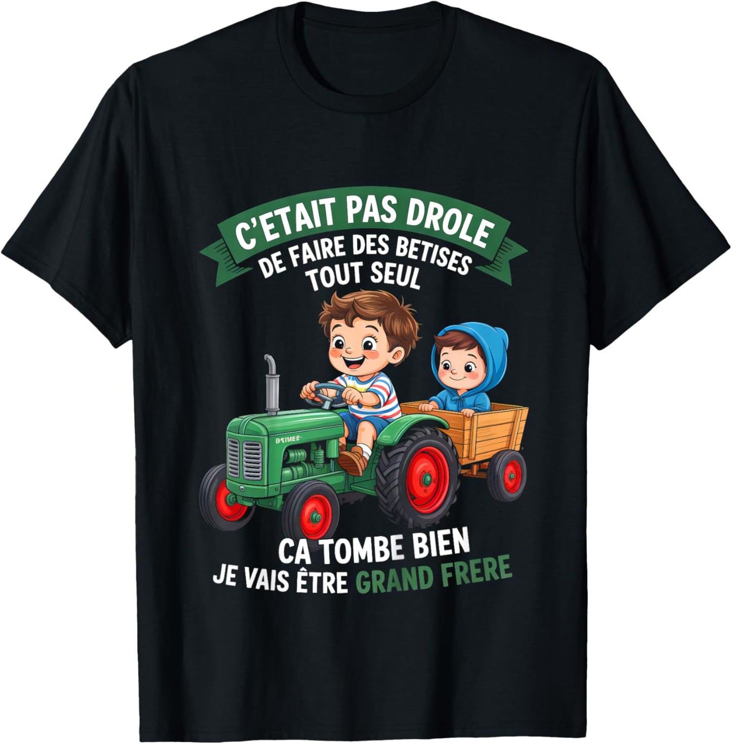 Child Child Big Brother on Mission - Announcement Pregnancy Boys T-Shirt - T-Shirt | Black