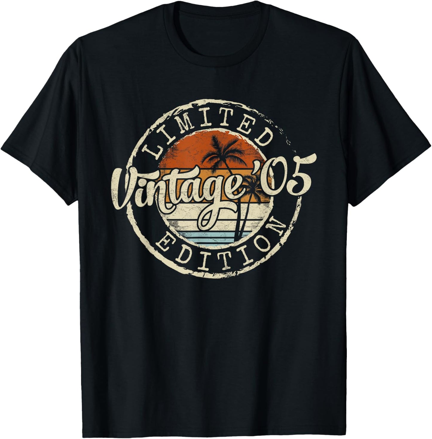 Vintage 2005 20th Birthday Gifts Women 20 Year Old T-Shirt - T-Shirt | Black