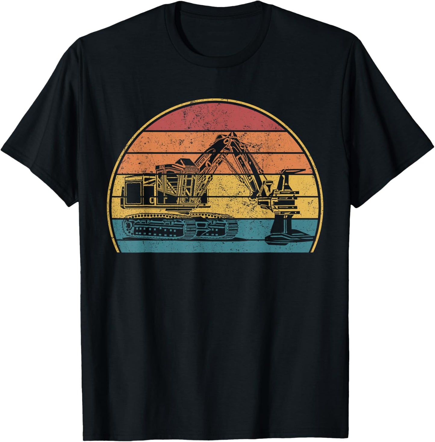 Feller Buncher Operator Logger Logging Log Tree Cutting T-Shirt - T-Shirt | Black