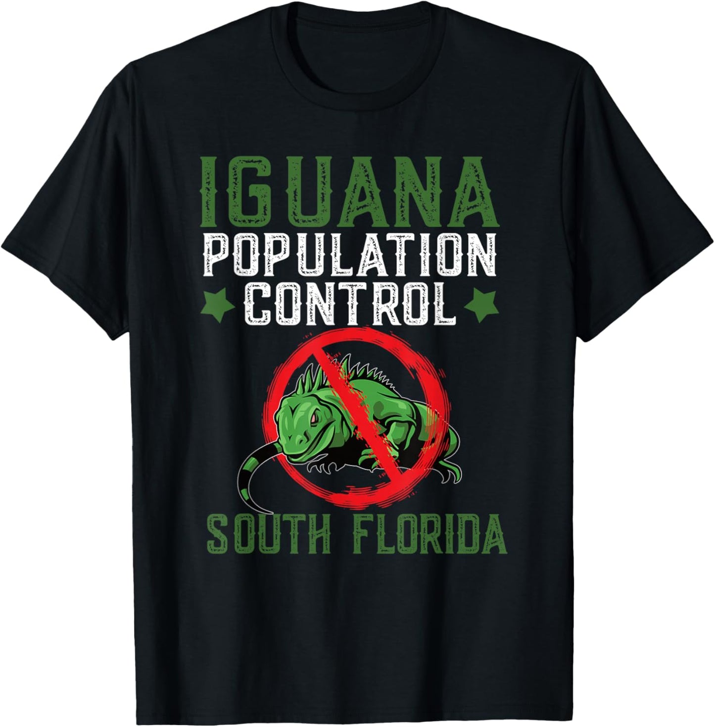 Iguana Hunting Design For South Florida Iguana Hunter T-Shirt - T-Shirt | Black