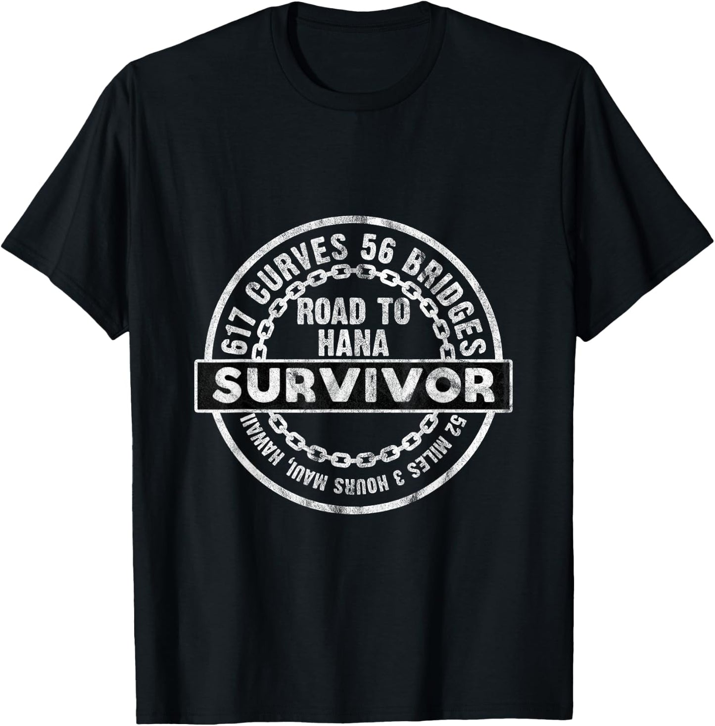 RJC Road to Hana Survivor Maui Hawaii Trip Adventure T-Shirt - T-Shirt | Black