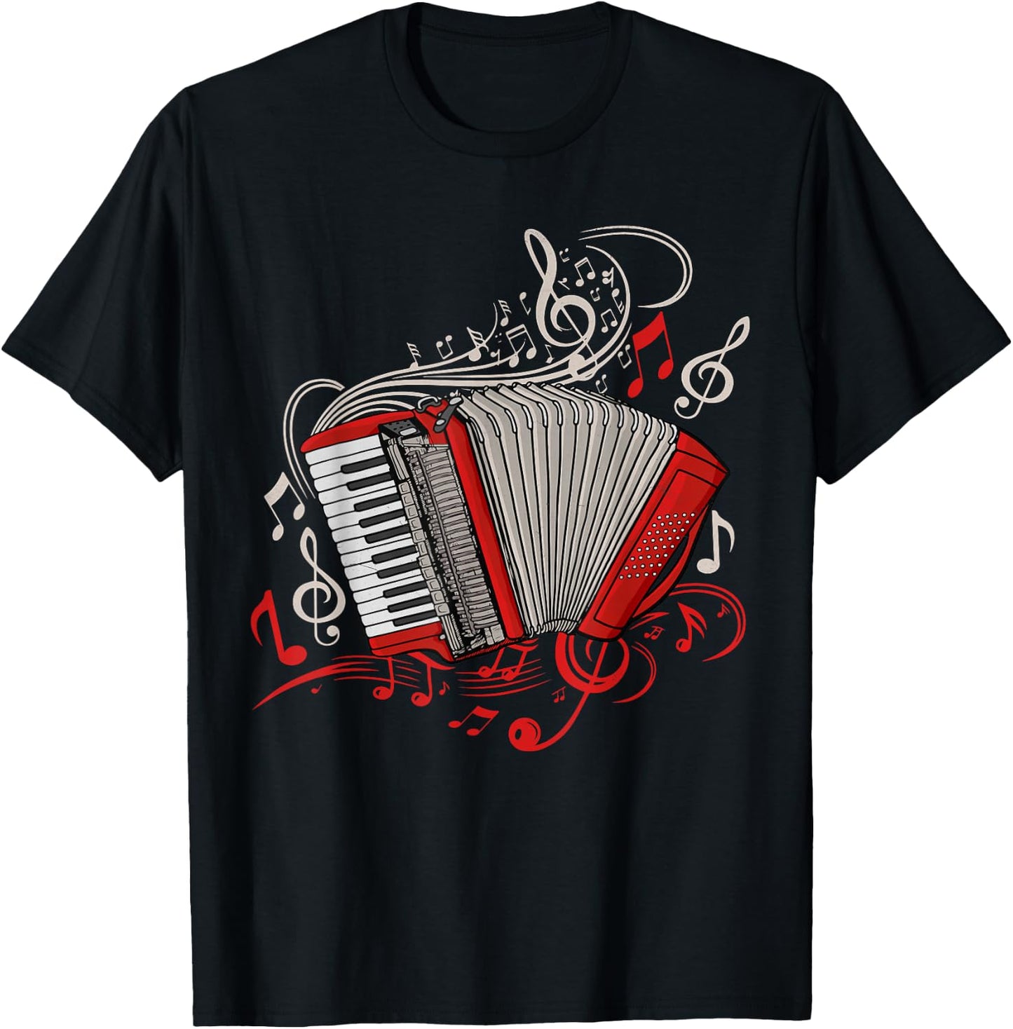 Accordion Player Men Folk Music Lover Accordion T-Shirt - T-Shirt | Black