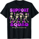 Funny Halloween Rett Syndrome Skeleton Support Squad T-Shirt - T-Shirt | Black