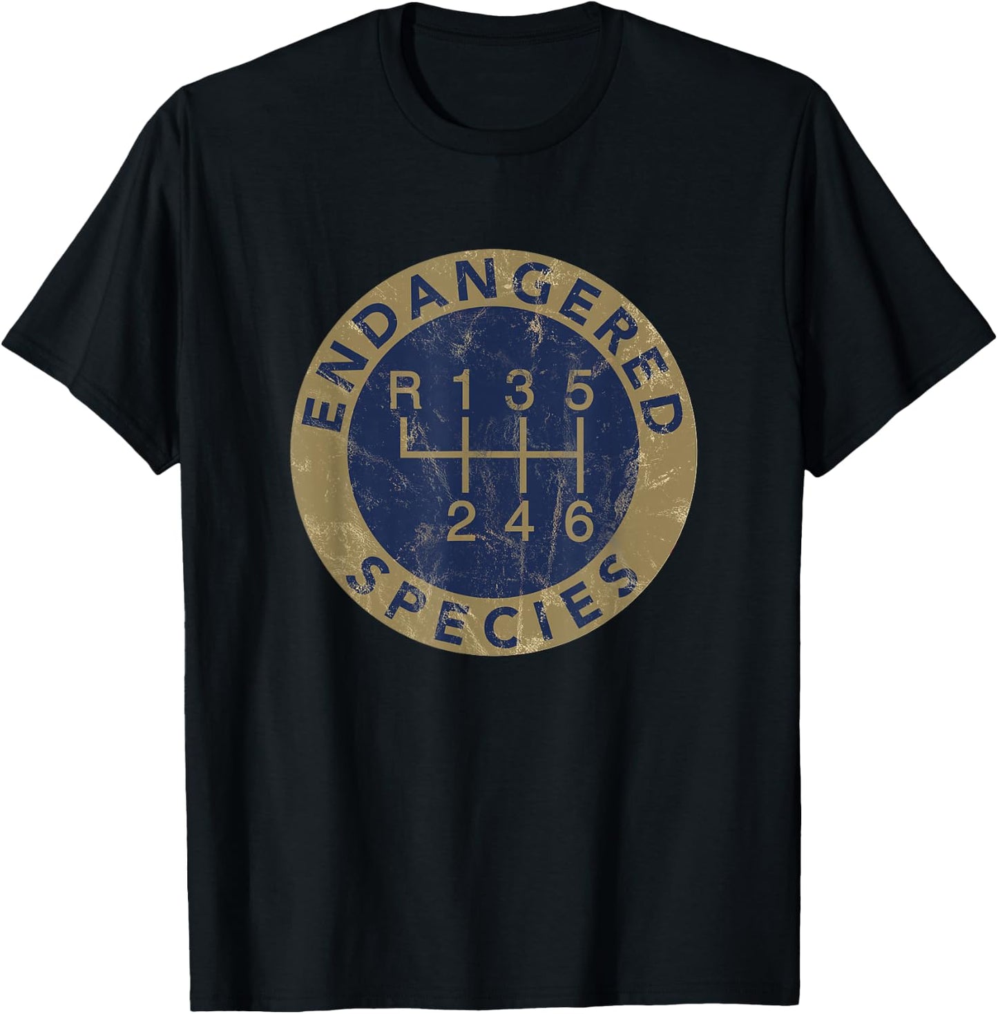 Endangered Species Stick Shift Manual Transmission Drivers T-Shirt - T-Shirt | Black