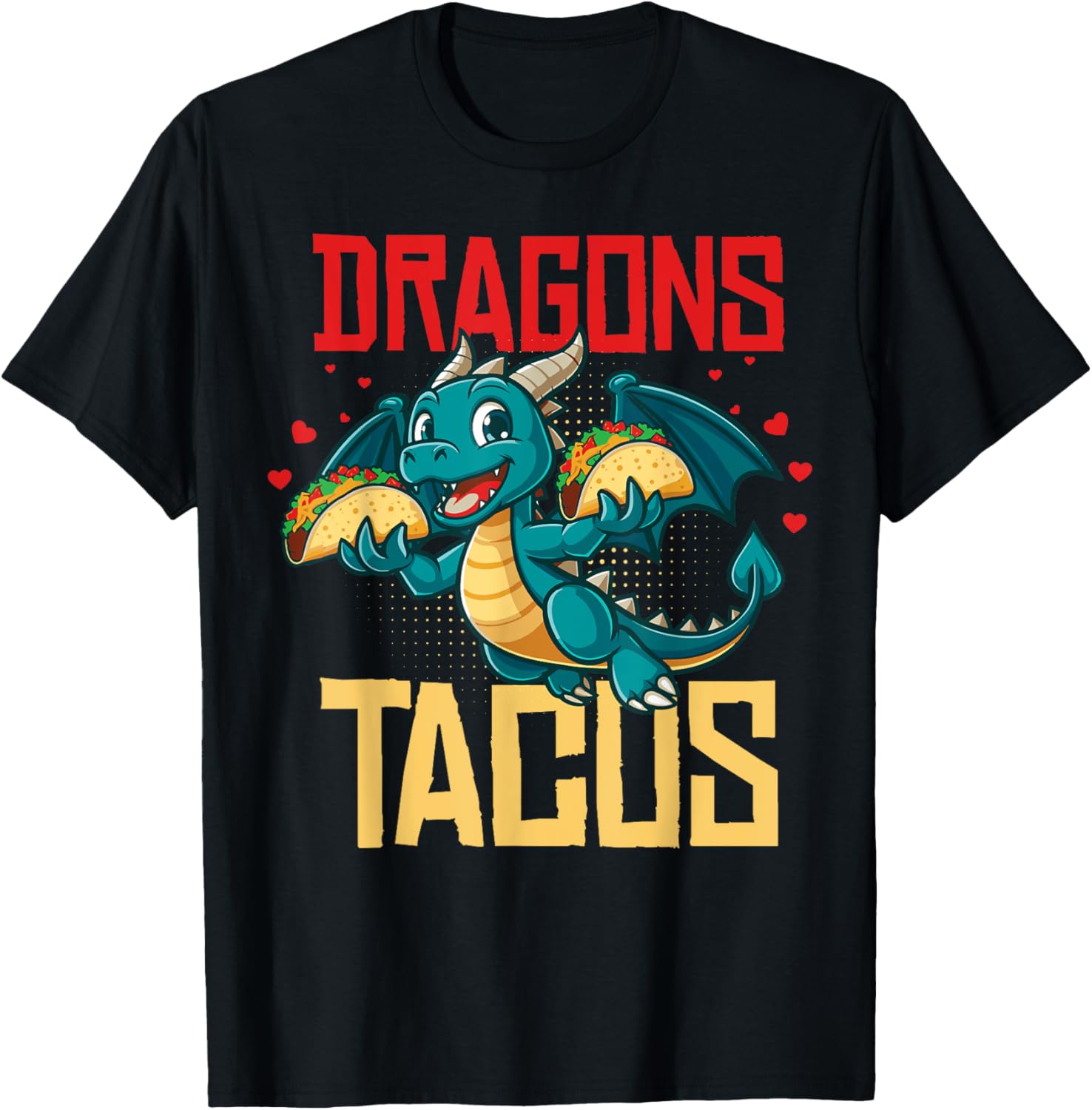 Dragons Love Tacos Shirt for Kids Girls Boys T-Shirt - T-Shirt | Black