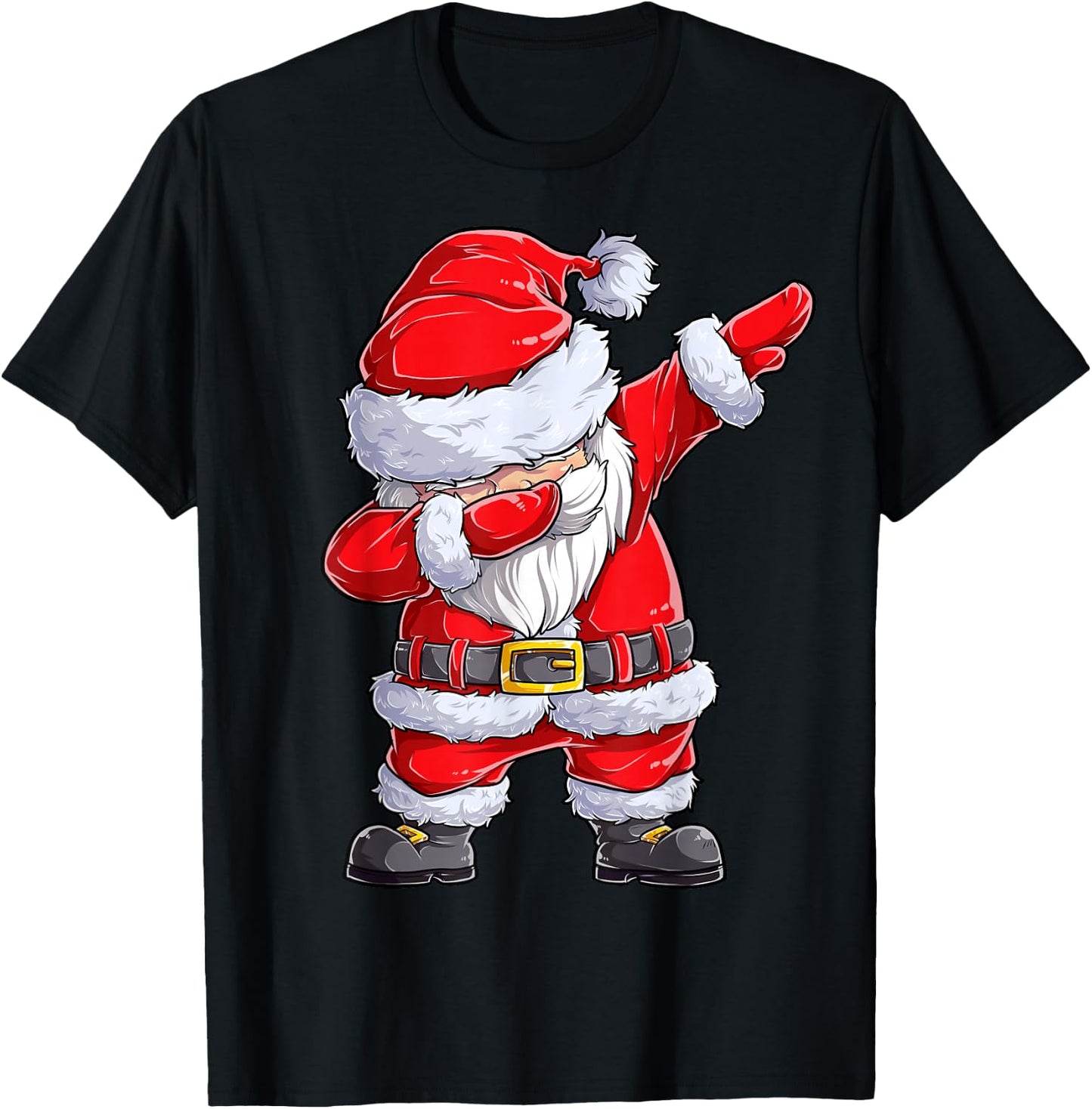 Christmas Boys Dabbing Santa Claus Girls Funny Xmas Dab Cute T-Shirt - T-Shirt | Black