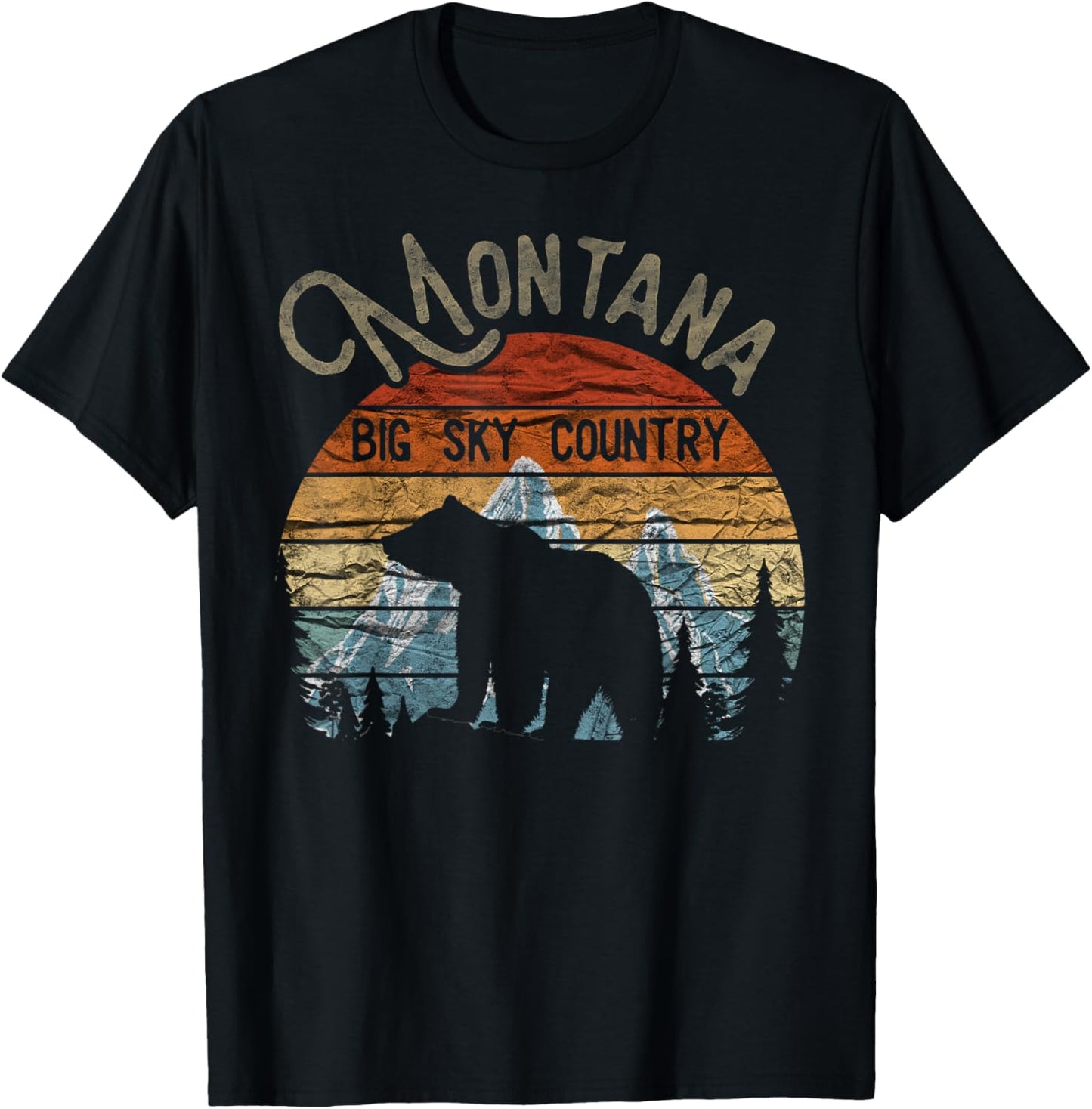 Montana Treasure State Big Sky Country The last Best Place T-Shirt - T-Shirt | Black