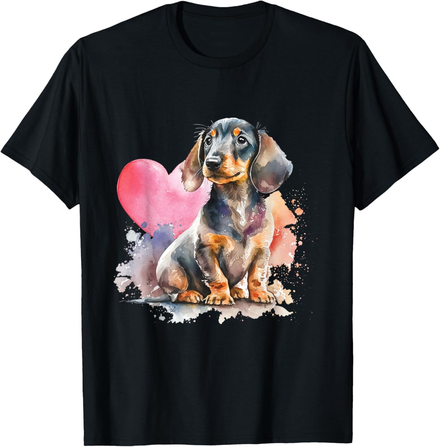 Dachshund Heart - Dog Trainer Pet Owner Breeder Animal Lover T-Shirt - T-Shirt | Black