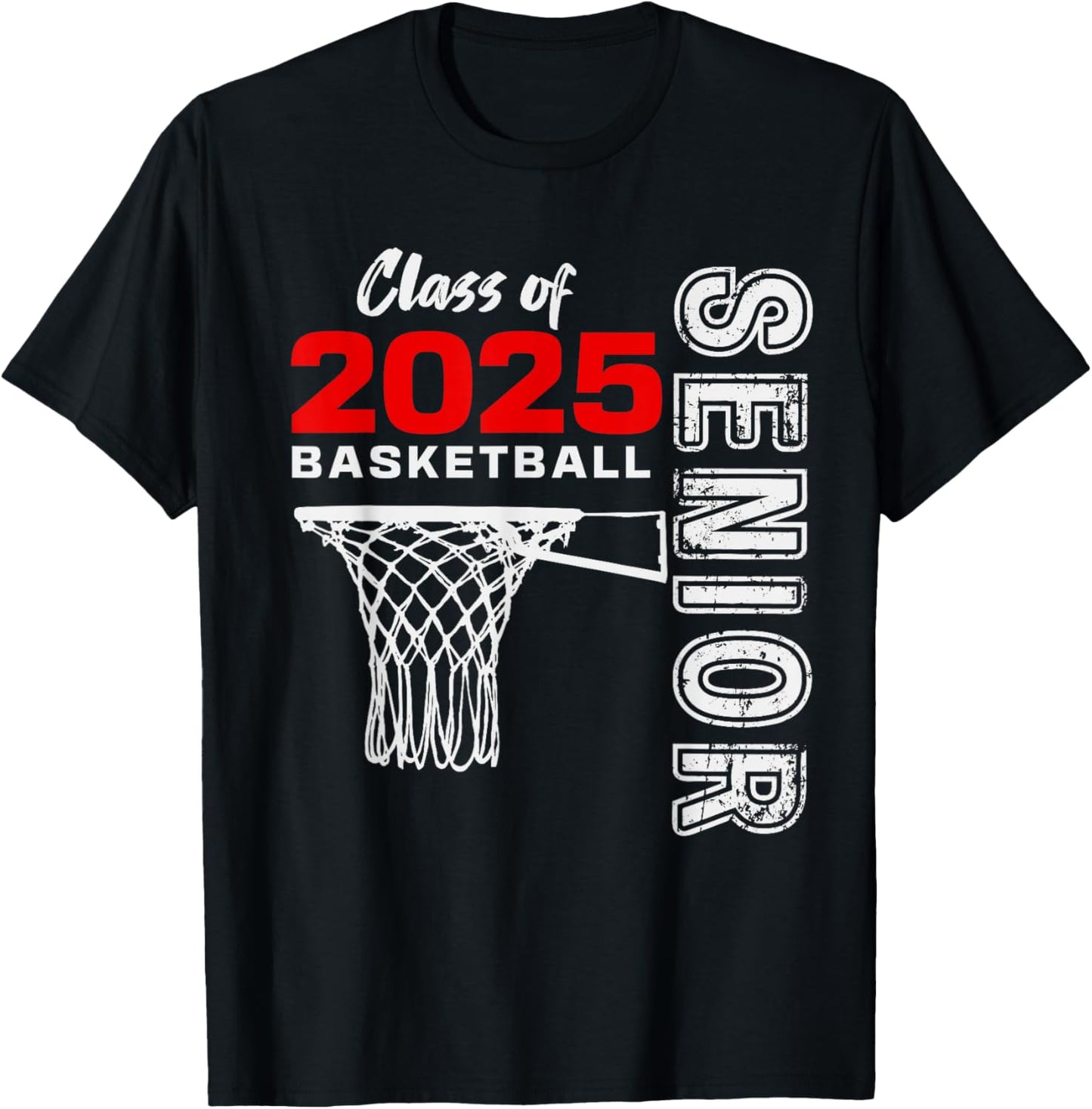 Basketball Senior Matching Class of 2025 Senior Basketball T-Shirt - T-Shirt | Black