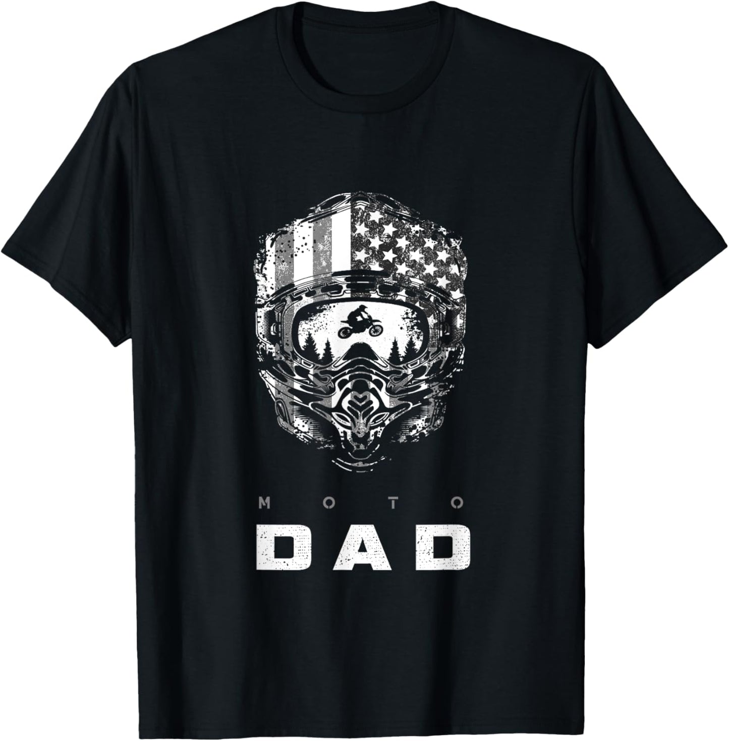 American Motocross Dad Dirt Bike Apparel - Motocross T-Shirt - T-Shirt | Black