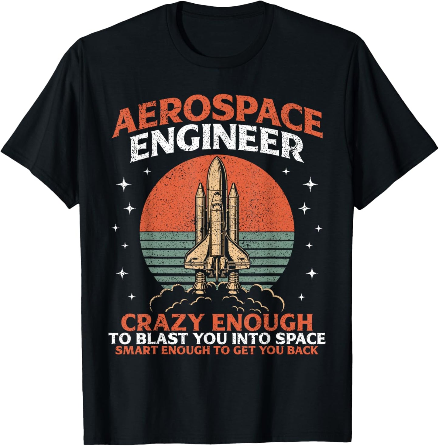 Funny Aerospace Engineer Aeronautical Rocket Scientist Space T-Shirt - T-Shirt | Black