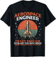 Funny Aerospace Engineer Aeronautical Rocket Scientist Space T-Shirt - T-Shirt | Black
